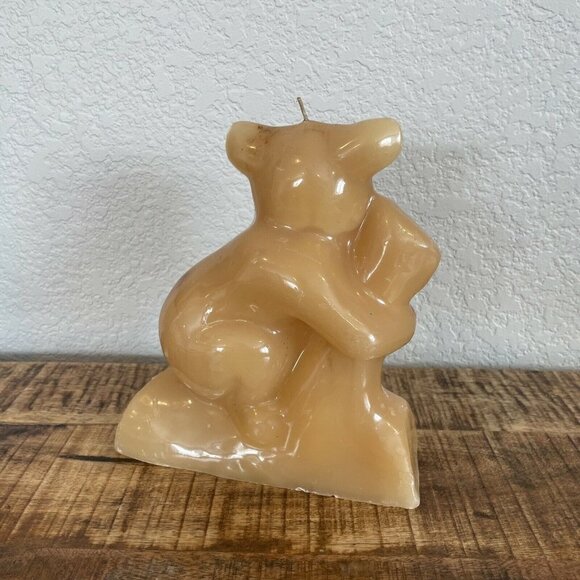 Vintage Koala Bear 8" Wax Candle NOS Never Lit Branch 1970s Imperfections Decor - Picture 6 of 9